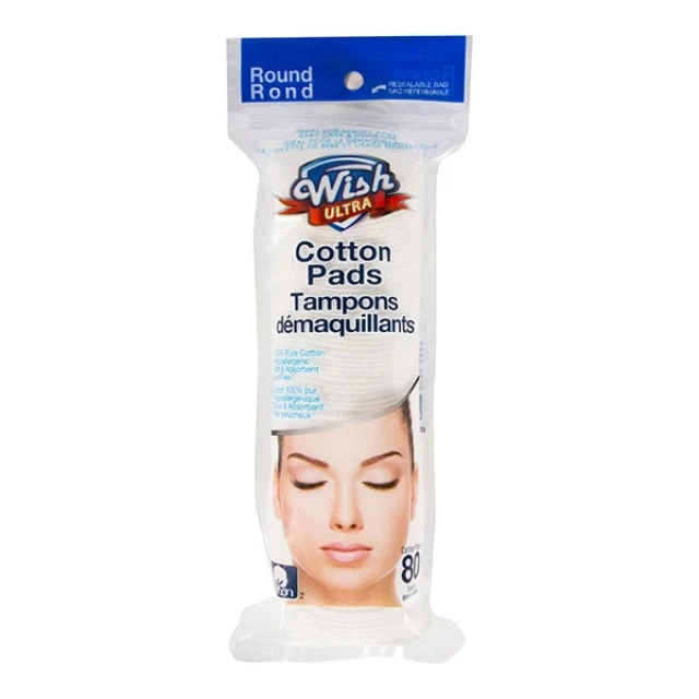 Wish Cotton Pad Square 80CT