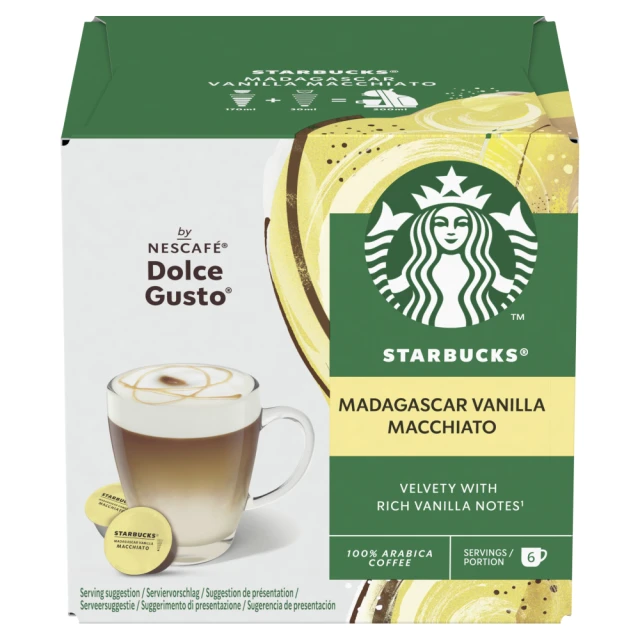 Starbucks Vanilla Macchiato Dolce Gusto 12 Coffee Pods 127.8G