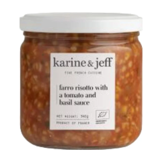 Karine & Jeff - Organic Farro Risotto with Tomato & Basil Sauce - 340g