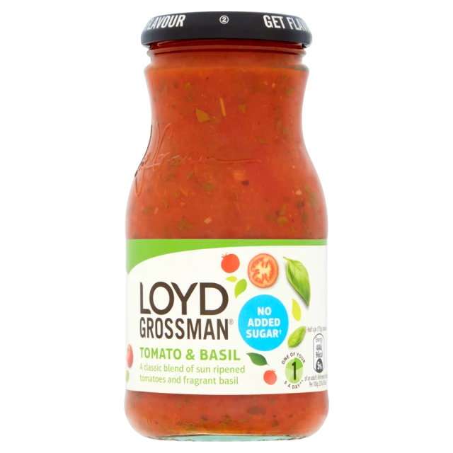 Loyd Grossman Tomato & Basil No Added Sugar 350G