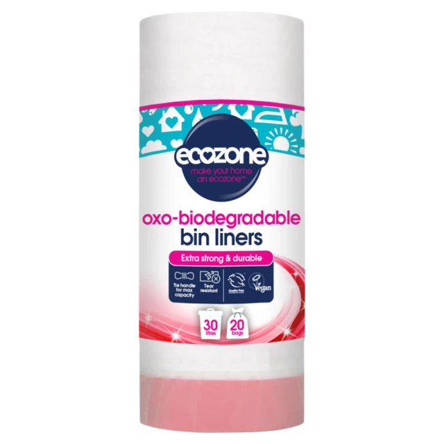 Ecozone 20 Oxo-Biodegradable Bin Liners Bags 30 Litres