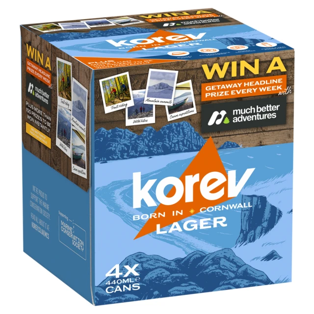KOREV CORNISH LAGER 4 X 440ML (ABV 4.8%)