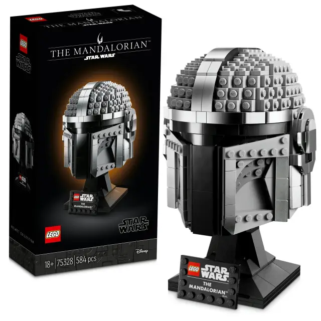 LEGO Star Wars 75328 The Mandalorian Helmet Model Set for Adults