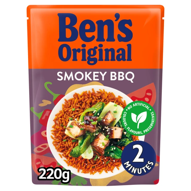 Ben's Original Smokey Bbq Flavoured Microwave Rice 220g