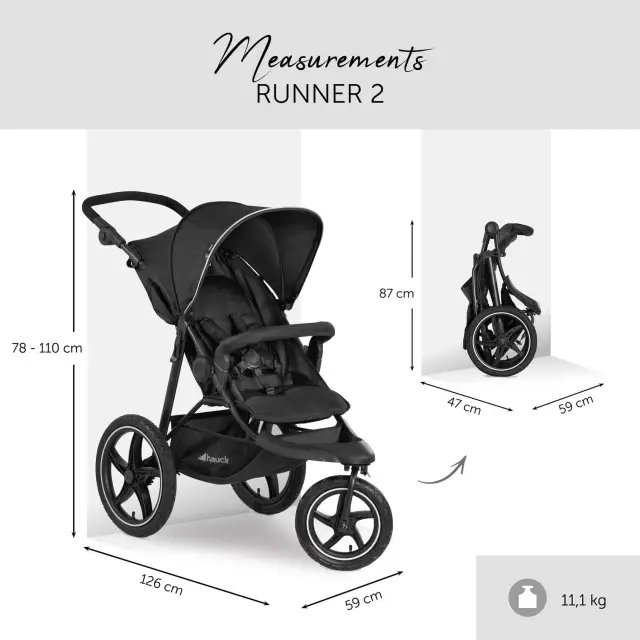 Red Kite Push Me 2U Lightweight Stroller Black