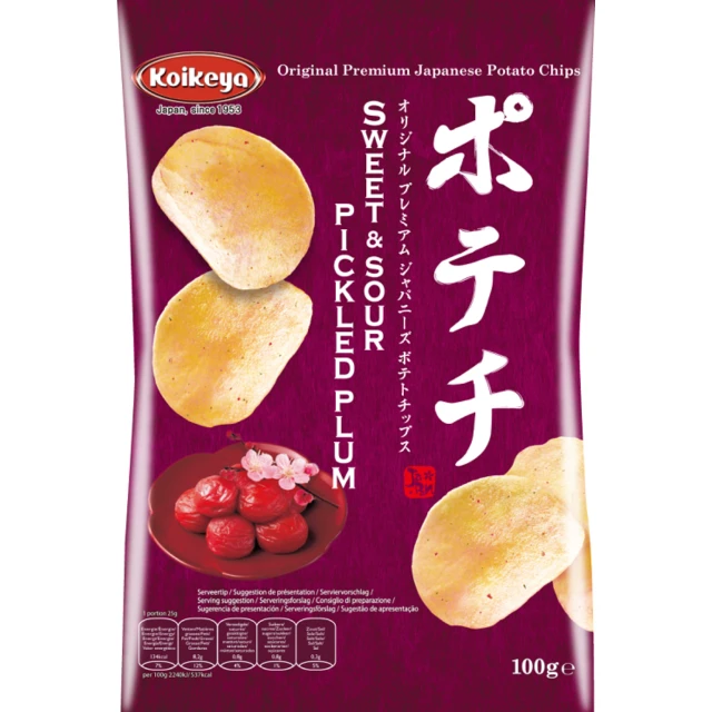 Koikeya Potato Chips Sweet & Sour Pickled Plum 100g 湖池屋酸甜梅子薯片 100g