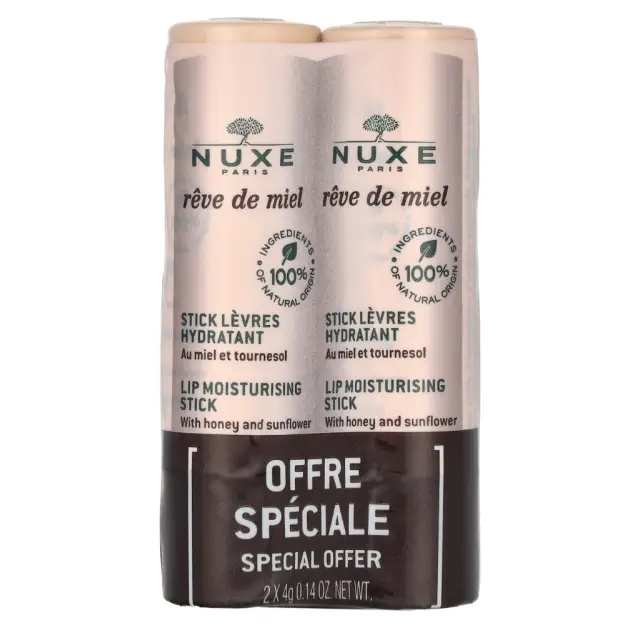 Nuxe Reve De Miel Lip Moisturizing Stick Duo Set 8 g