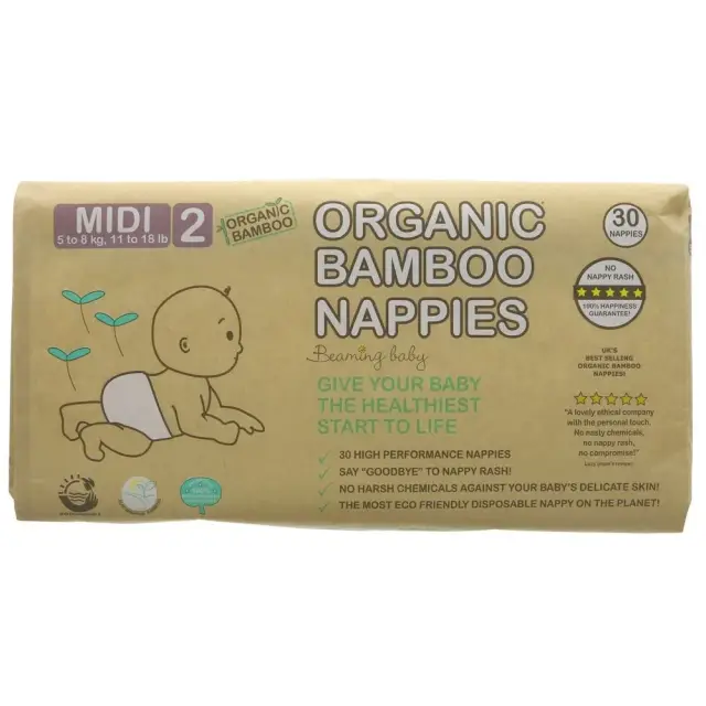 Organic Bamboo Nappies Size 2