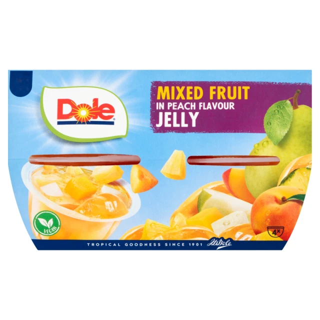 Dole Mix Fruit In Peach Jelly 4x123g