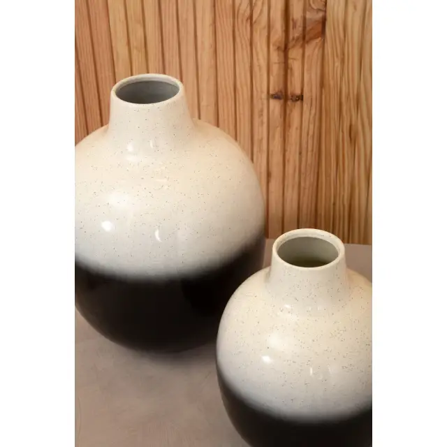 Ramus Large Black And White Ombre Vase