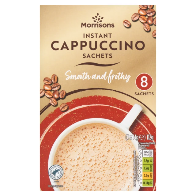 Morrisons classic Instant Cappucino Sachets 8 X 14G