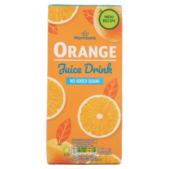 Morrisons No Added Sugar Orange Juice 1L