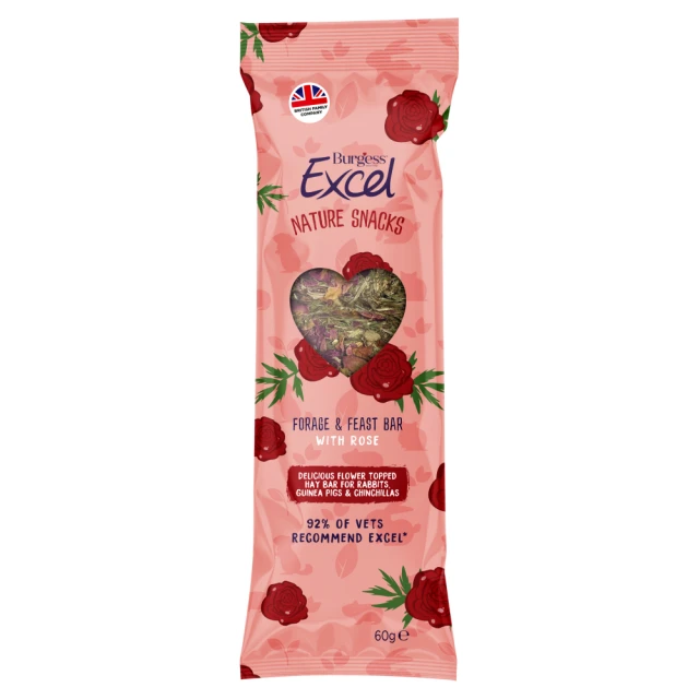 Burgess Excel Forage And Feast Bar Rose 60g