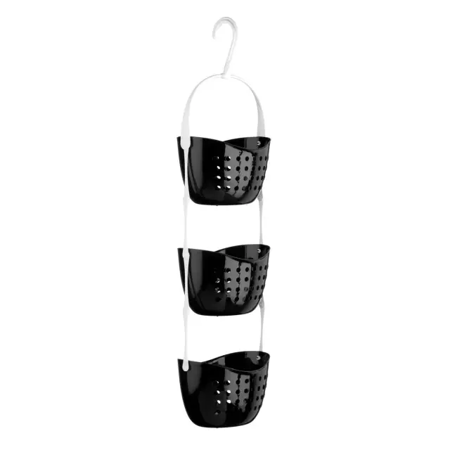 Dara 3 Tier Black Shower Caddy