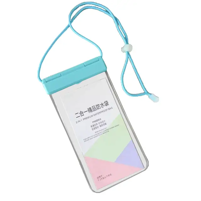 2-in-1 Waterproof Phone Pouch - Light Blue