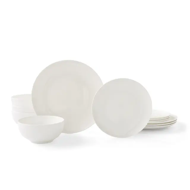Royal Worcester Serendipity Coupe 12 Piece Fine Bone China Dinner Set
