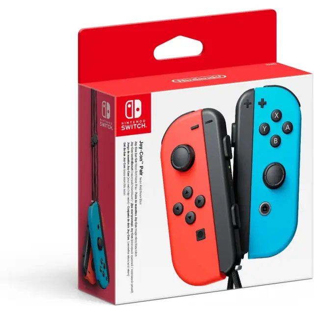 Nintendo Official Switch - Joy-Con Controller Pair - Neon Red/Neon Blue