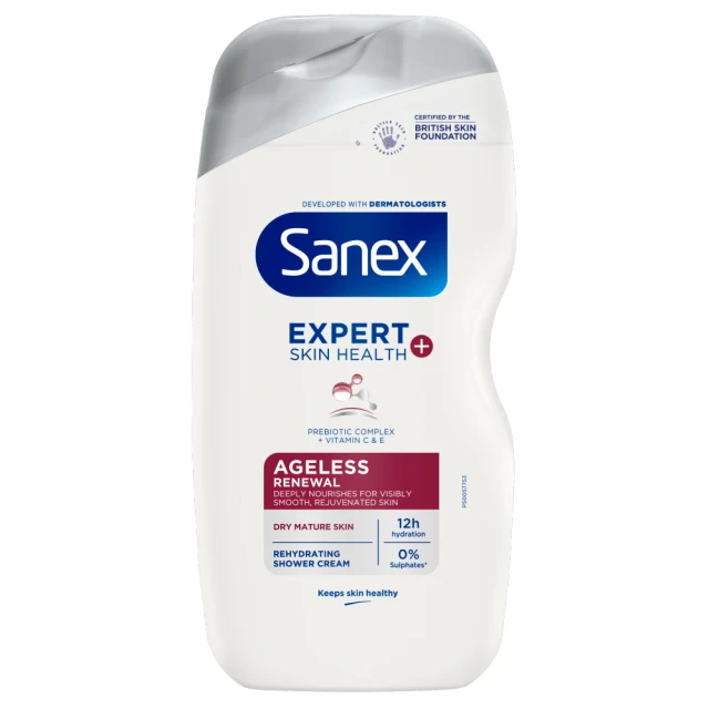 Sanex Expert Skin Health Ageless Renewal Shower Gel Body Wash 450ml