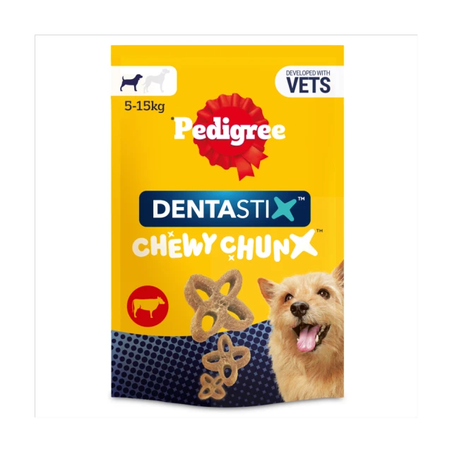 Pedigree Dentastix Chewy Chunx Mini Dog Treat Beef Flavour 68g