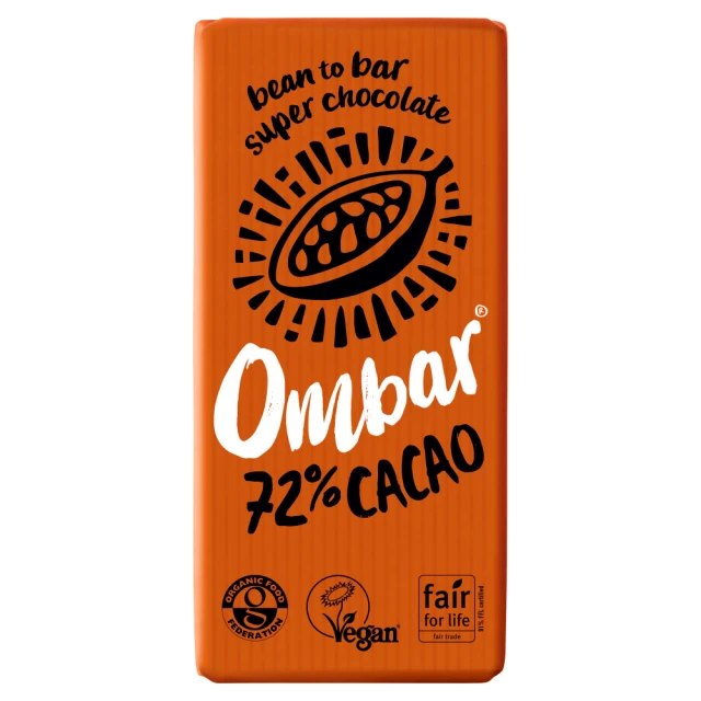 Ombar Chocolate 72% Cacao Chocolate Bar - 70G