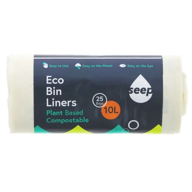 SEEP - 10L Small Bin Liners - Compostable - 25 ROLL