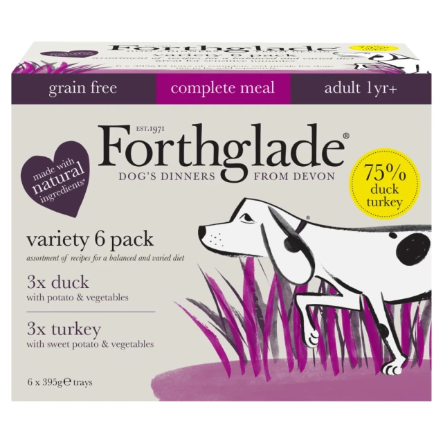 Forthglade Variety Pack Complete Meal Adult 1 Yr+ 6 x 395g