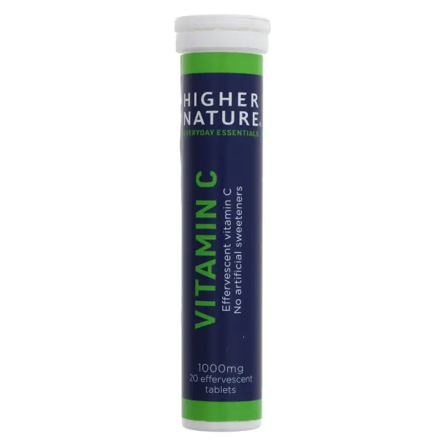 HIGHER NATURE - Vitamin C Effervescent - 1000mg Per Tablet - 20 TABS