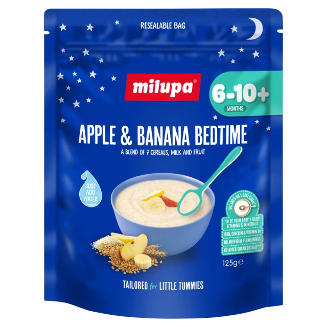 Milupa Apple & Banana Bedtime Cereal 6+ Months 125G