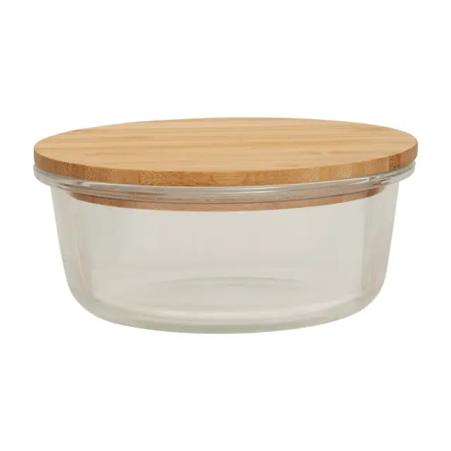 Freska 620ml Glass Container With Bamboo Lid