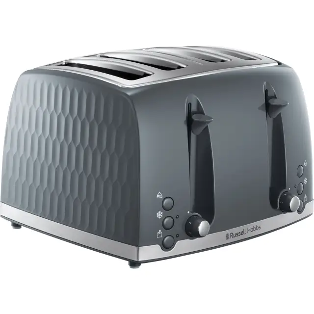 Russell Hobbs Honeycomb 4 slice - Grey