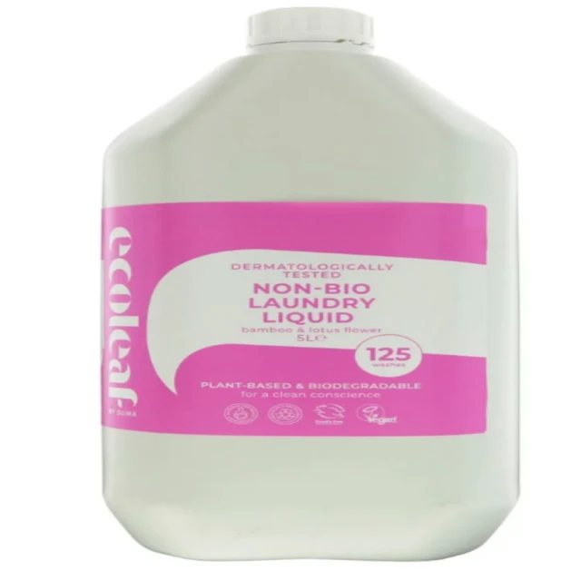 ECOLEAF BY SUMA - Laundry Liquid-Bamboo & Lotus - Non Bio - 125 washes - 5L