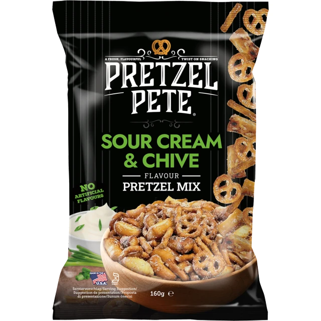 Pretzel Pete - Sour Cream & Chive Pretzel Mix - 160g
