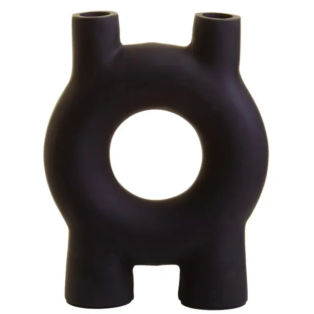Hapax Small Black Candle Holder