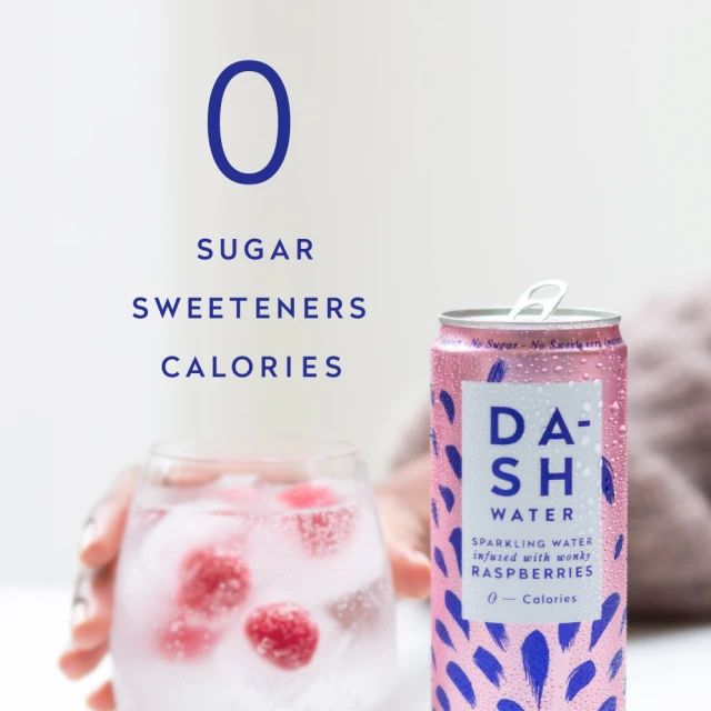 DASH Raspberry Infused Sparkling Water 4 x 330ml