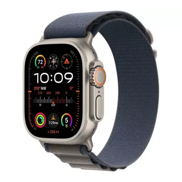 Apple Watch Ultra 2 49mm GPS + Cellular - Titanium Case with Blue Alpine Loop (Small)