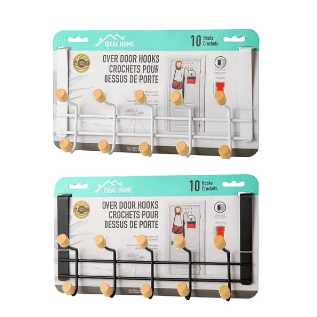 6-Head Wooden Bead Door Hook