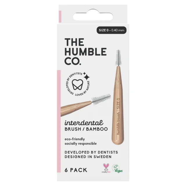 The Humble Co. Bamboo Interdental Brush 6-pack - Size 0 (0.40mm)