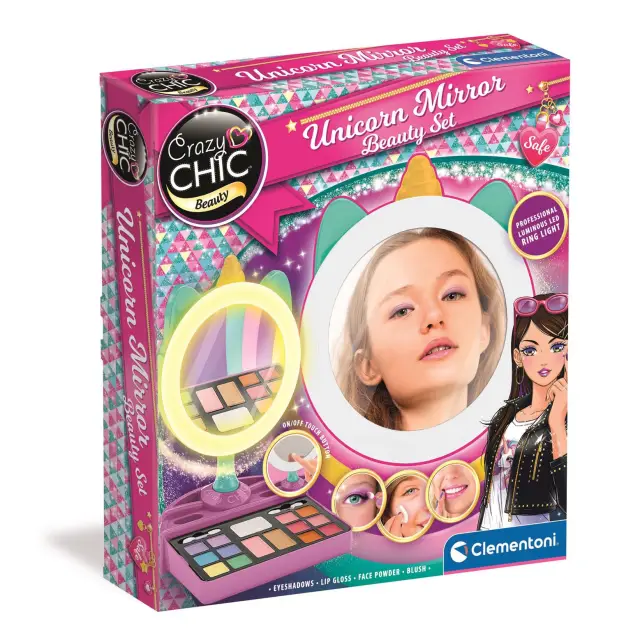 Crazy Chic Unicorn Mirror Beauty Set
