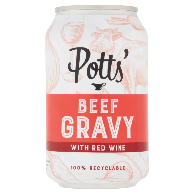 Potts - Beef & Red Wine Gravy Can - 330g