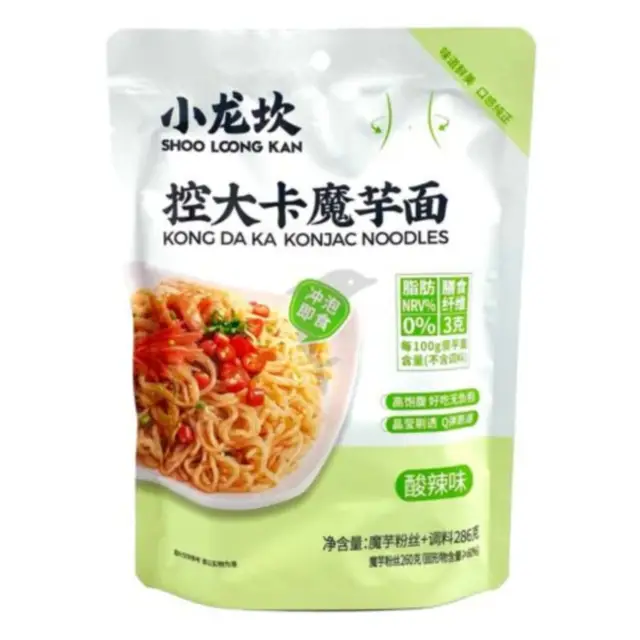 Hot And Sour Konjac Noodles 286g/pack  小龙坎控大卡魔芋面酸辣味 286g/袋