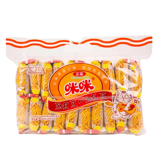 Mi-Mi Prawn Flavoured Snacks 20g (Pack of 20) 咪咪虾味条 20g
