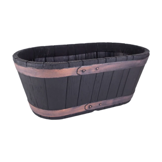 Oakwood Barrel Trough 60cm-Oakwood Effect