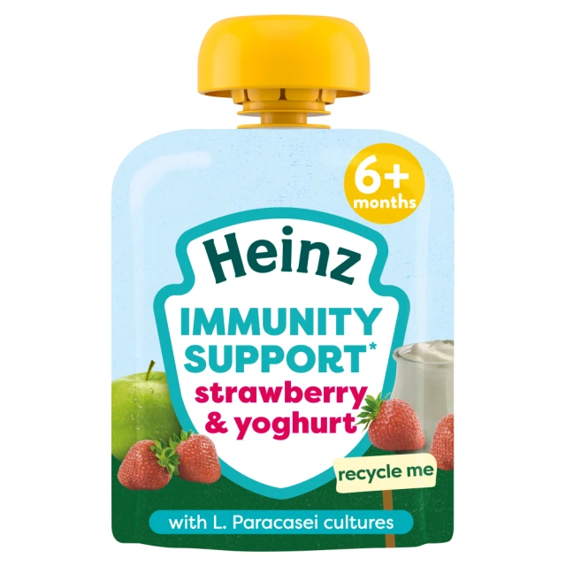 Heinz Baby Immunity Support Strawberry and Yoghurt Pouch 6+ Months 85G