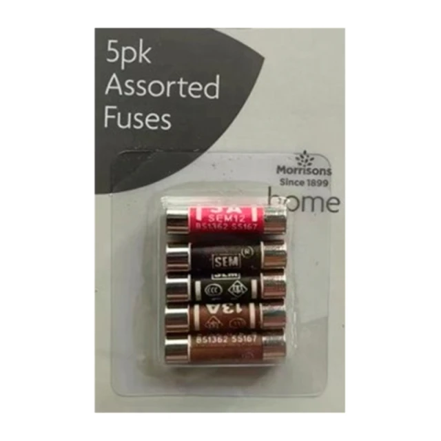 MORRISONS ASSORTED FUSES 5 PACK
