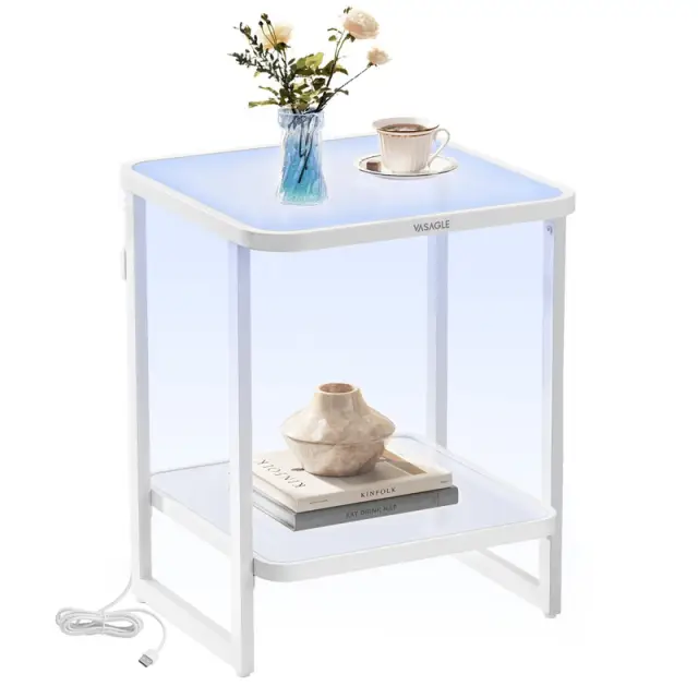 VASAGLE End Table, 40x40x50.5cm