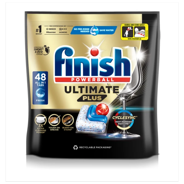 Finish Ultimate Plus All In One Dishwasher Tablets Fresh - 48 Tabs