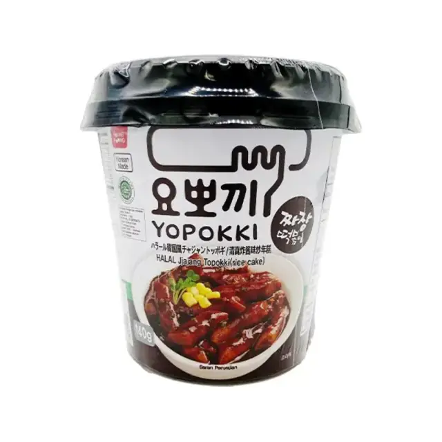 Yopokki Halal Jjajang Topokki 140g 即食包装炸酱年糕杯（清真）
