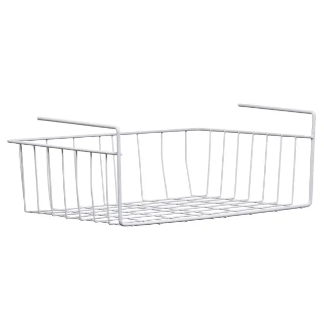 White Under Shelf Large Storage Basket