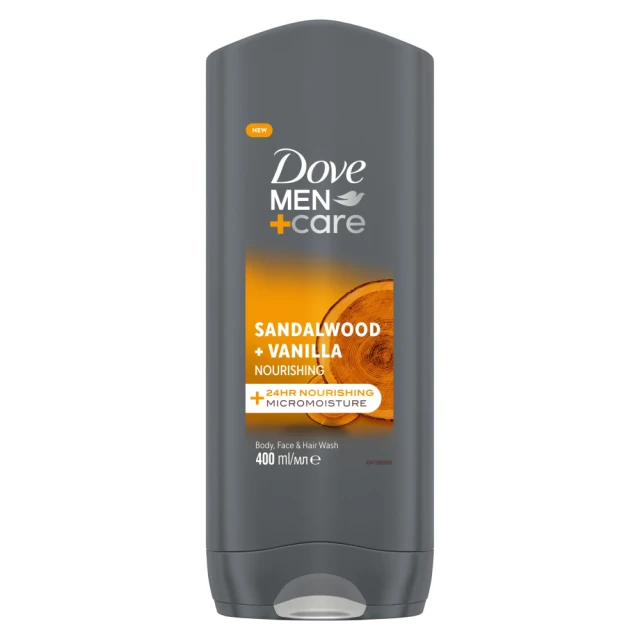 Dove Men+Care  3-in-1 Hair, Face and Body Wash Sandalwood + Vanilla 400 ml