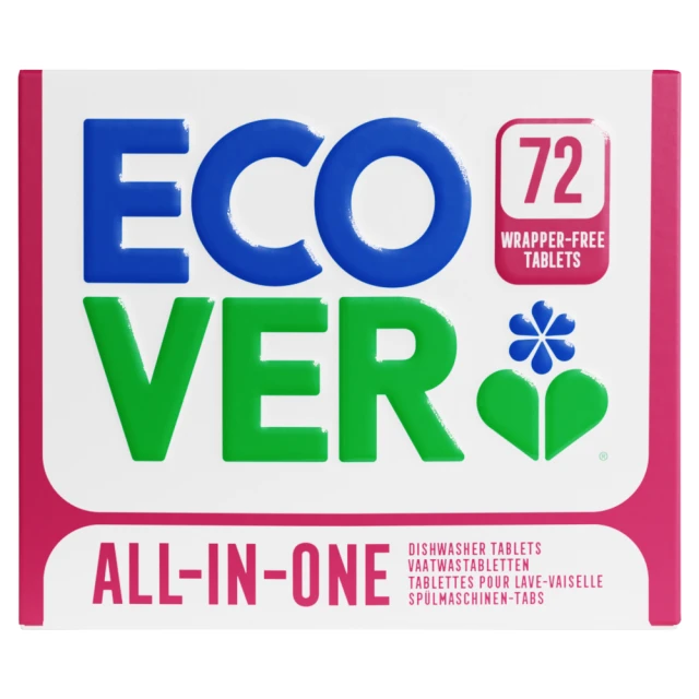 Ecover 72 All-in-One Dishwasher Tablets 1.26kg